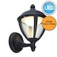 image 3 of Set of 2 Unite - Black LED Outdoor Porch Wall Lights Black | Clear