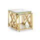 image 2 of Gold Chrome Frame Nest of Tables Silver