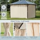 image 5 of Outsunny 3.6x3(m) Hardtop Gazebo Garden Pavilion w/ Polycarbonate Roof, Brown