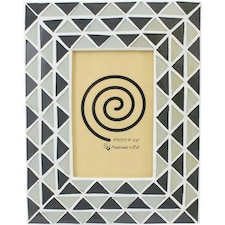 Something Different Traingle Pattern Monochrome Photo Frame - Grey - One Size