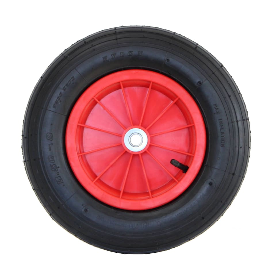 image 1 of 14 Inch Plastic Rim Wheelbarrow Replacement Pneumatic Tyre Wheel