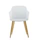 image 9 of Single Eden Modern Dining Chair, Faux Leather Padded Cushion & Solid Wooden Legs Black