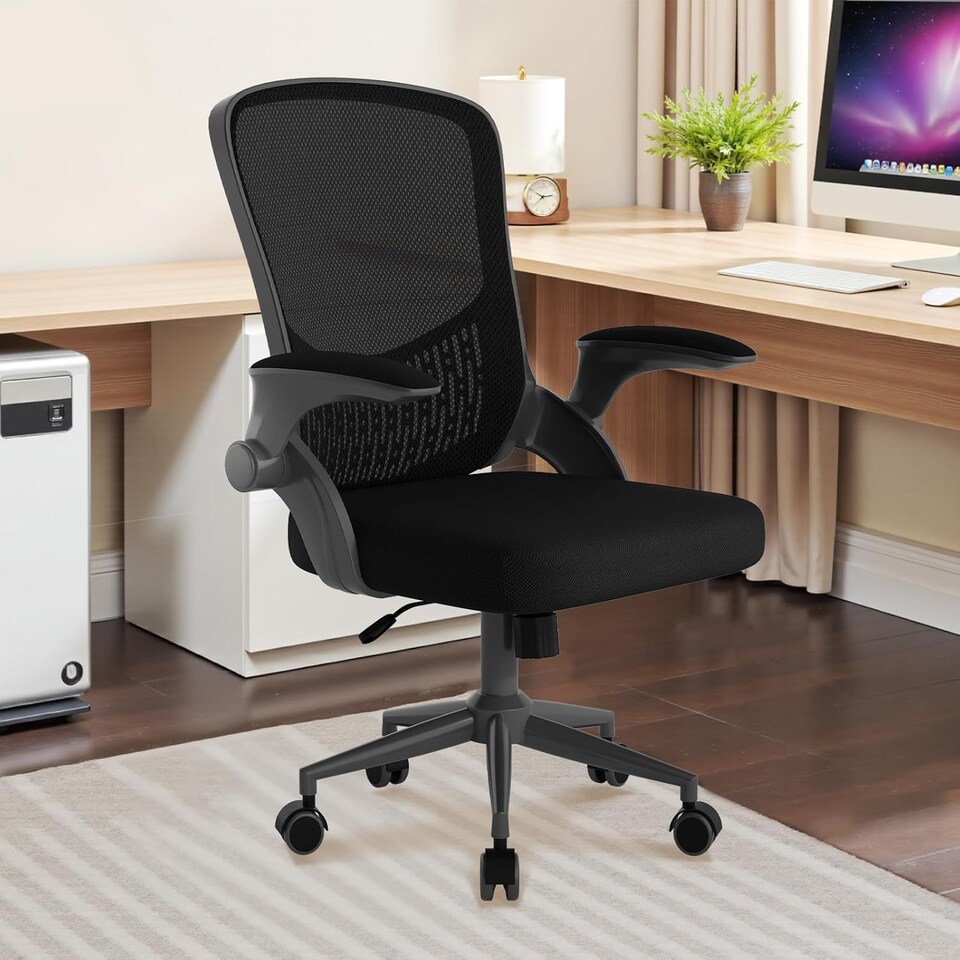 image 1 of Rattantree Ergonomic Office Desk Chair Mid-Back Mesh Computer Chair