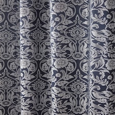 Harrow Lined Eyelet Jacquard Curtains 228cm x 228cm Navy Blue | Blue
