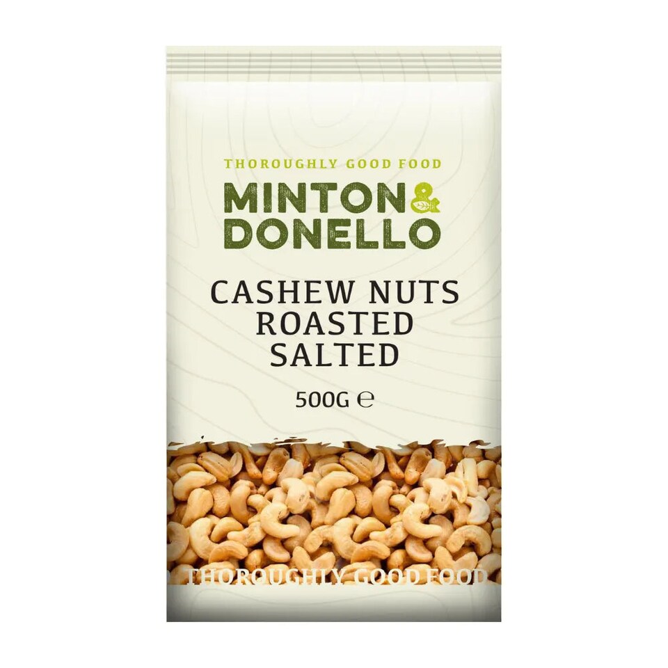 image 1 of Minton & Donello Roasted & Salted Cashew Nuts 6 x 500g