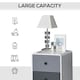 image 3 of HOMCOM Nordic Side Cabinet Nightstand Organizer with Drawer Bedroom, Living Room