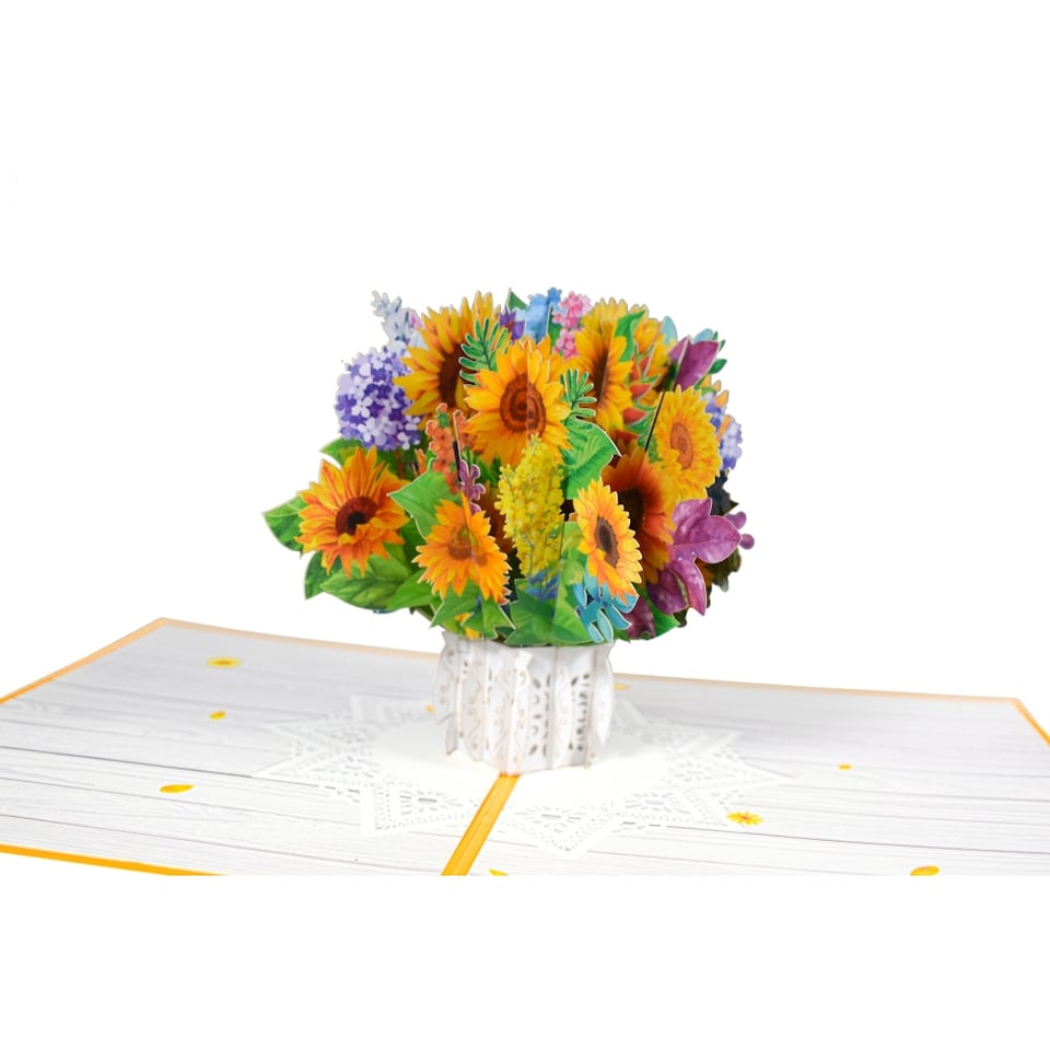 image 1 of Sunflower Joyful Blossoms Pop-Up Greeting Card