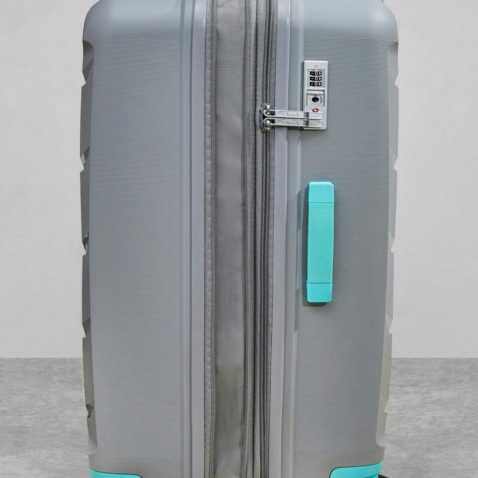 image 1 of Rock Tulum Cabin Suitcase Grey/Aqua | Grey | Cabin Bag