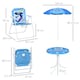image 7 of Outsunny Kids Foldable Four-Piece Garden Set w/ Table, Chairs, Umbrella - Blue