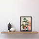 image 2 of Two Japanese Bonsai Tree Plant Pots painting Black Framed Wall Art Print A4