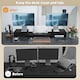 image 4 of HOMCOM Dual Monitor Stand Riser with 2 Drawers, Adjustable Length and Angle, 116cm Monitor Riser for Laptop, Computer, PC, Small Printer, Black
