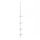 image 1 of Oypla Adjustable 4 Tier Bathroom Shower Rack Storage Corner Shelf White