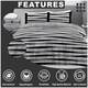image 4 of VELVETIO Margot Complete Duvet Cover Set with Fitted Sheet Breathable Bedding Quilt Black | King