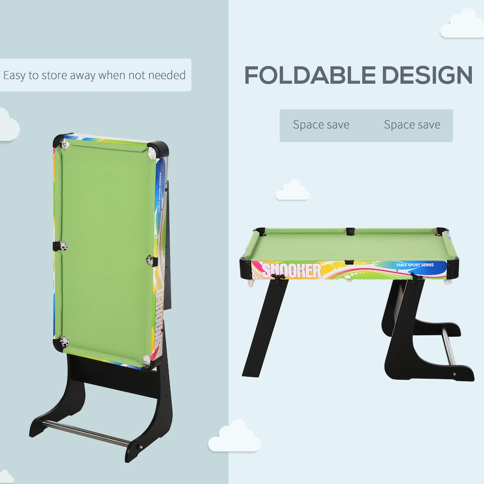 image 1 of HOMCOM 4-in-1 Games Table, Mini Hockey Football Table Tennis Pool Arcade Gaming
