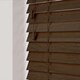 image 2 of 195cm Burnt Dark Oak Wooden Venetian Blinds With Strings (130cm drop) | Brown | Brown