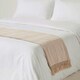 image 2 of Homescapes Kashi Natural Cotton Throw with Tassels - 150 x 200 cm