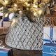 image 5 of Round Foldable Diamond Wicker Tree Skirt - L70 x W70 x H26 cm - Orange
