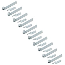 HD Strap Tailgate Straight Hinge 160mm Long + 12.5mm Bolt On Gudgeon Pin 10pk Silver