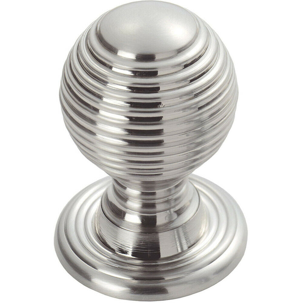 Loops Textured Reeded Ball Cupboard Door Knob 23mm Dia Polished Chrome Handle