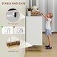 image 6 of HOMCOM Sideboard with Adjustable Shelves & 3 Doors for Living Room, White White | Gold
