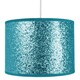 image 1 of Modern and Designer Bright Teal Glitter Fabric Pendant/Lamp Shade 25cm Wide