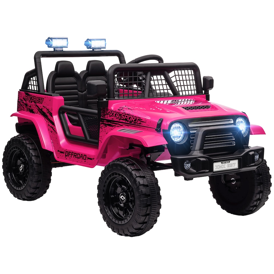 image 1 of AIYAPLAY Kids Ride On Car, 12V Electric Car for Kids with 4 Spring Suspension Wheels, Parental Remote Control, Music Horn LED Lights, Pink