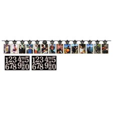 Amscan Sparkling Celebration Garland - Black/White - One Size