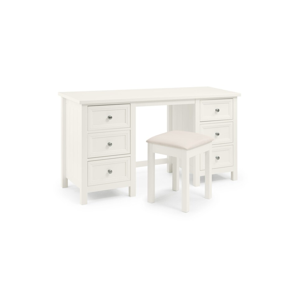 image 1 of Maine 6 Drawer Dressing Table - Surf White
