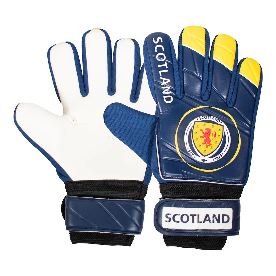 image 1 of Scotland FA Childrens/Kids Goalkeeper Gloves | Blue | Blue | 1