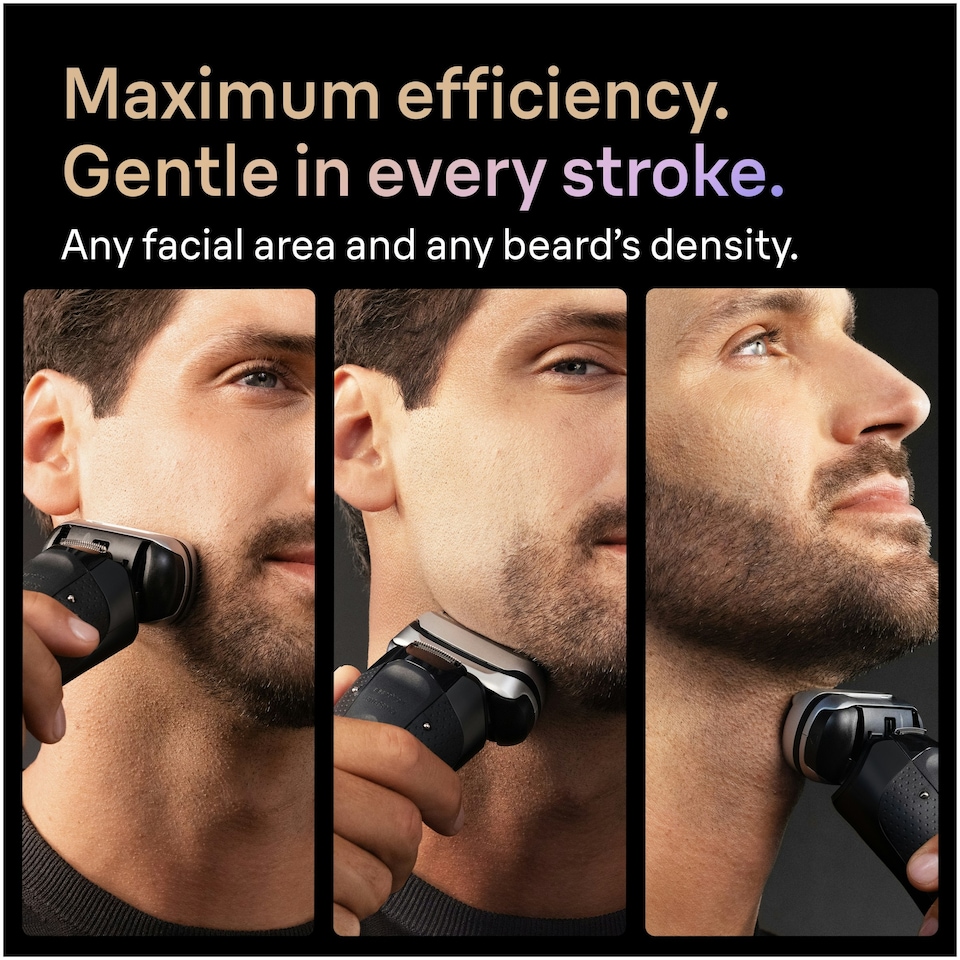 image 1 of Braun Series 9 PRO+ Electric Shaver, Pro SensoAdapt, Charging Stand, 9610S, Black