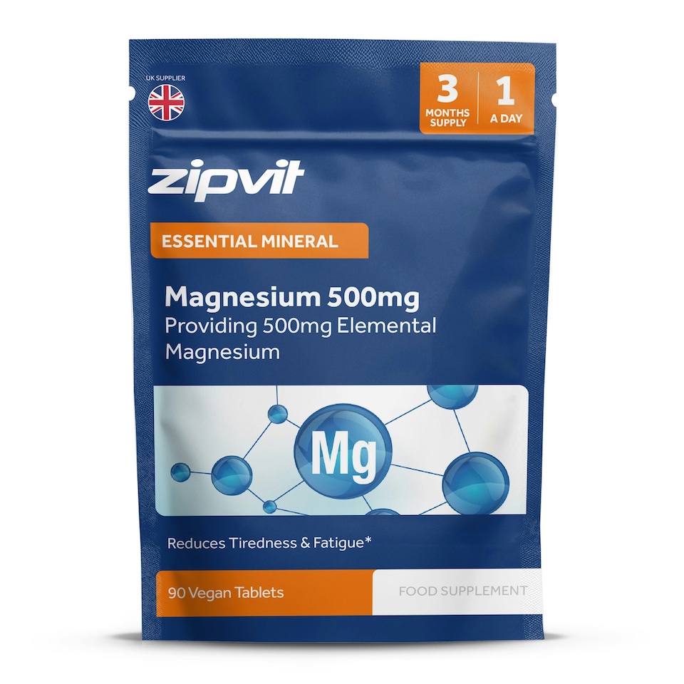 image 1 of Zipvit Magnesium 500mg, Energy, Muscle & Bone Support, 90 Vegan Tablets, 3-Month Supply