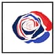 image 1 of Red & blue rose (Picutre Frame) Black | XL