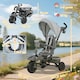 image 7 of AIYAPLAY 6 in 1 Kids Trike, Toddler Tricycle with Parent Handle, Grey