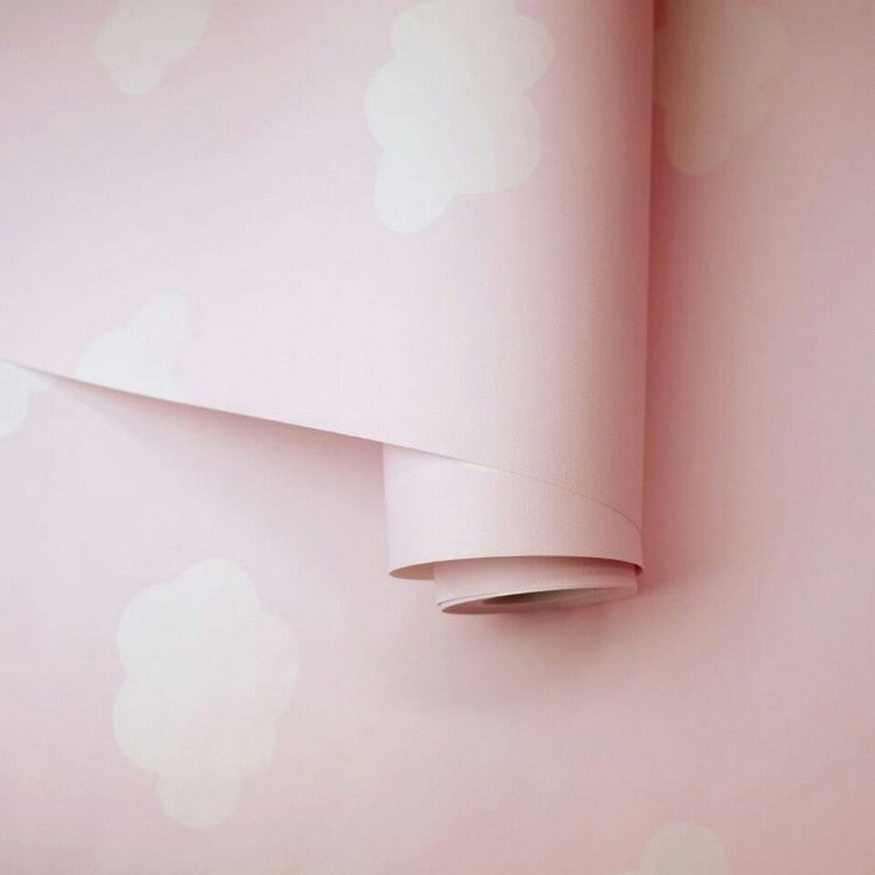 image 1 of Holden Décor Over The Rainbow Wallpaper - Pink/White - One Size Pink