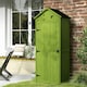 image 2 of Outsunny Wooden Garden Storage Shed Outdoor Tool Storage Box, Green