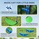 image 6 of Outsunny Metal Swings Set w/ Glider, Adjustable Height, Green