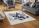 image 2 of Prints Of Navy Autumn Leaves Rug | Multi