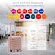image 3 of 40x30x20cm Wizz Air & Vueling Maximum Size Free Cabin Carry On Lightweight 4 Wheel ABS Hard Case Suitcases Cabin Carry On Hand Luggage Pink | Rose | Cabin Bag