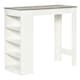 image 1 of HOMCOM Bar Table Coffee Table Kitchen Dining Table with 4-Tier Shelf