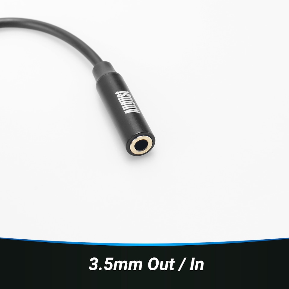 image 1 of 3.5mm Headphone Jack Splitter for Microphone & Stereo Audio Headphones - August TAA220