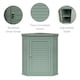 image 4 of Teamson Home Glancy Removable Corner Wall Cabinet with Faux Louvered Door, Sage Green