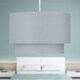 image 6 of First Choice Lighting Pair of Dark Grey 2 Tier Ceiling Light Shades Grey