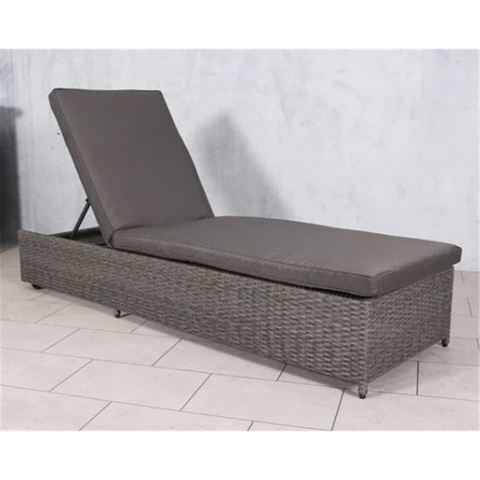 image 1 of Premium Rattan Garden Sun Lounger