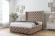 image 3 of Sloomy Luthor Mink Plush Divan Bed Base No Drawers With 54 Inch Wingback Headboard & 12 Inch Matching Footboard | Brown | Mink | Small Double | 1
