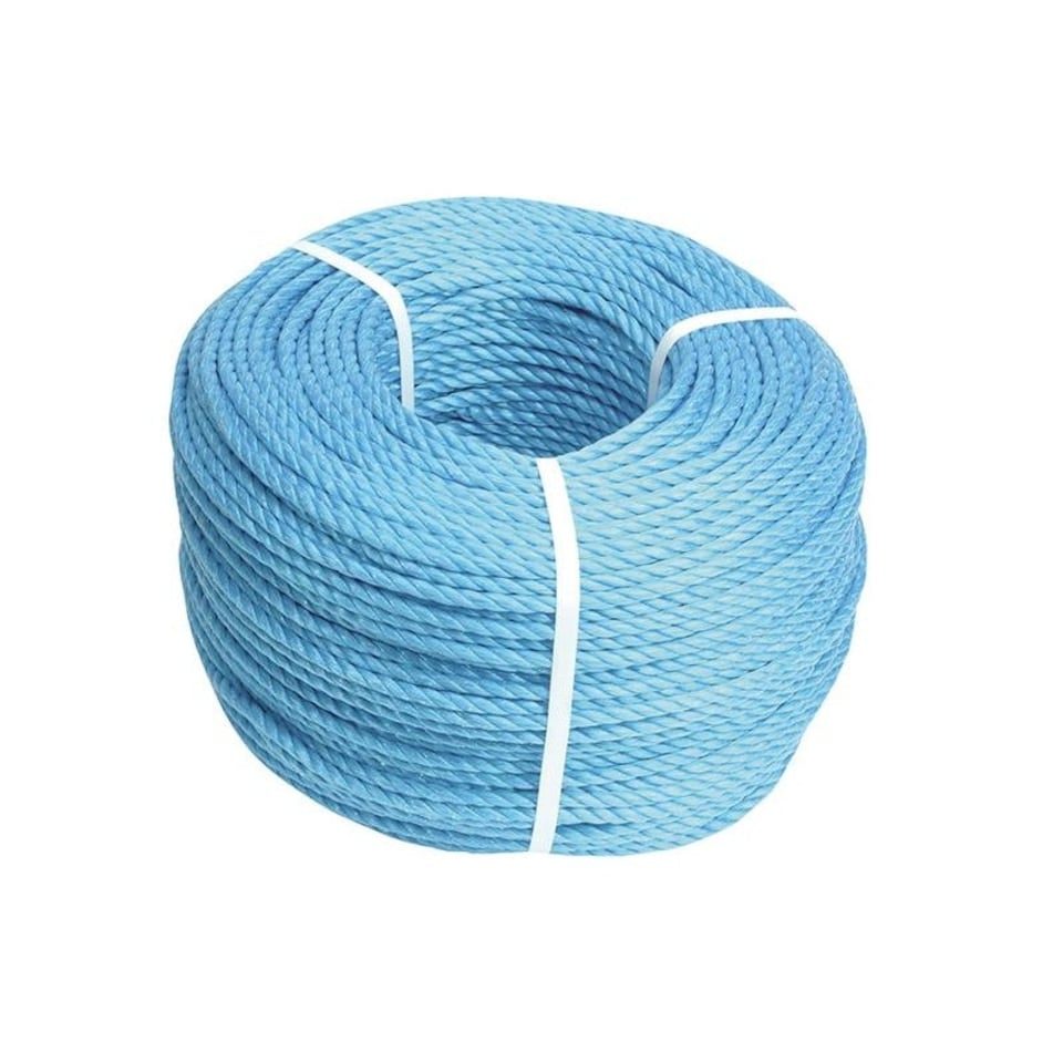 Faithfull Blue Poly Rope - Multi Colour - 8mm x 220m
