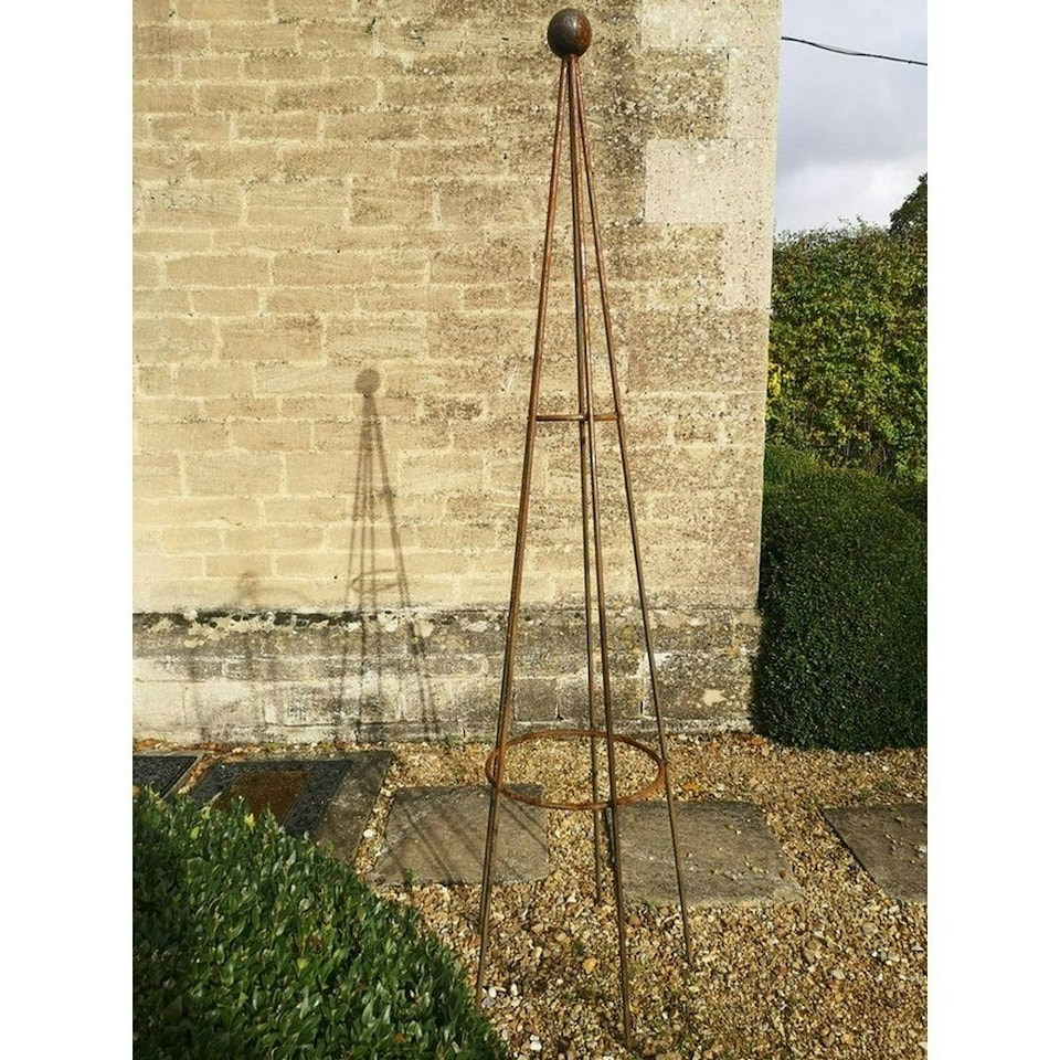 image 1 of Chelsea Range 6 Feet Hampton Obelisk - L50.8 x W50.8 x H189.2 cm - Bare Metal/Ready to Rust