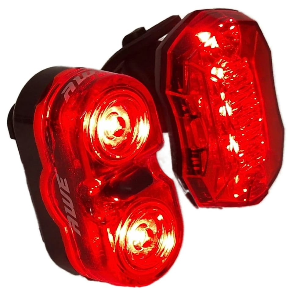image 1 of AWE AweTwin Red LED Rear Bike Light Set 2 x 0.5W AAA Battery & 5 x Red (SMD) LEDs