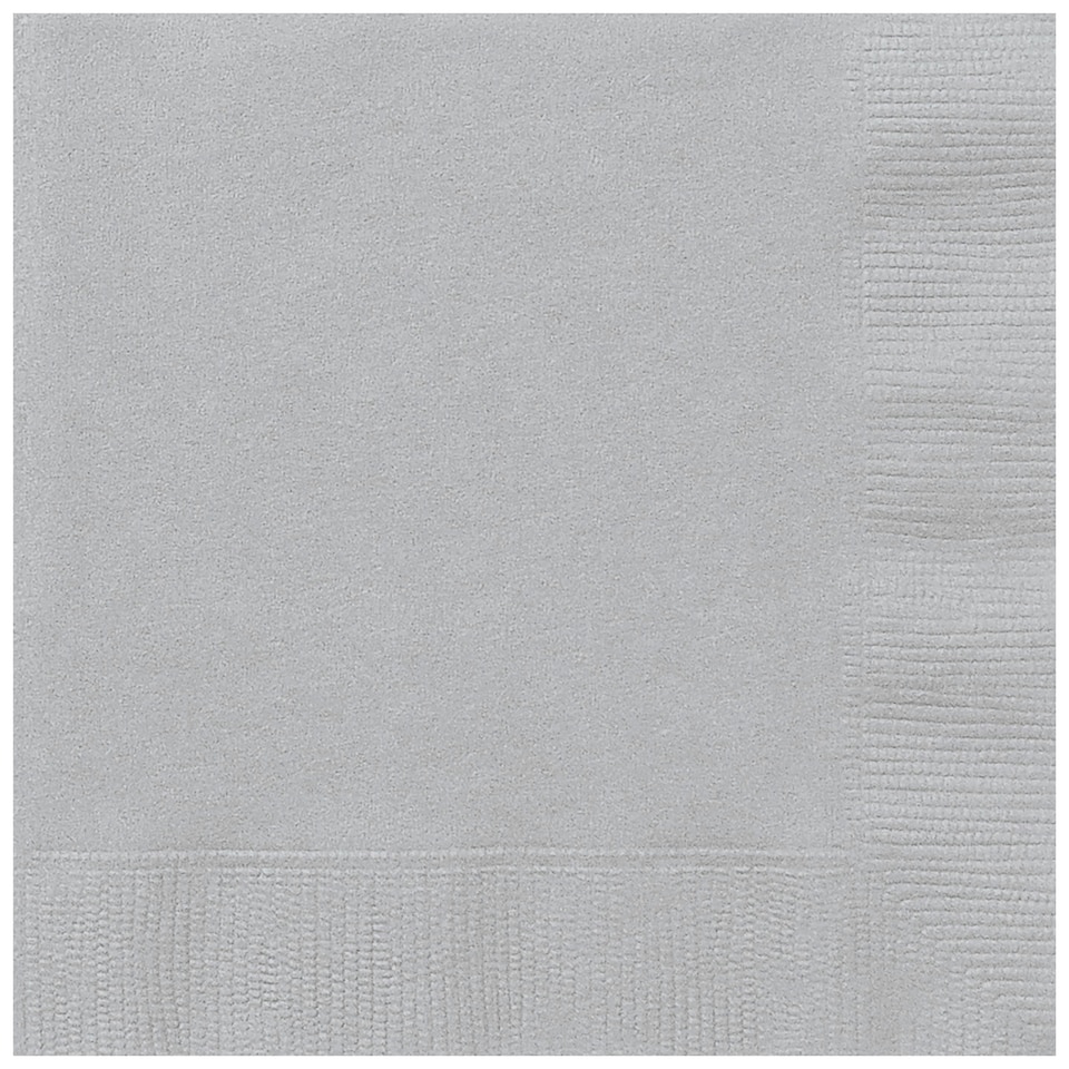 50 SILVER LUNCHEON NAPKIN -  UNIQUE N/A
