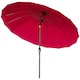 image 1 of Outsunny 2.5m Round Curved Adjustable Parasol Sun Umbrella Metal Pole Red