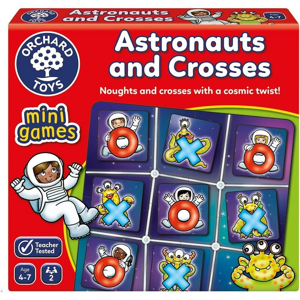 image 1 of Orchard Toys Mini Game Astronauts And Crosses Game